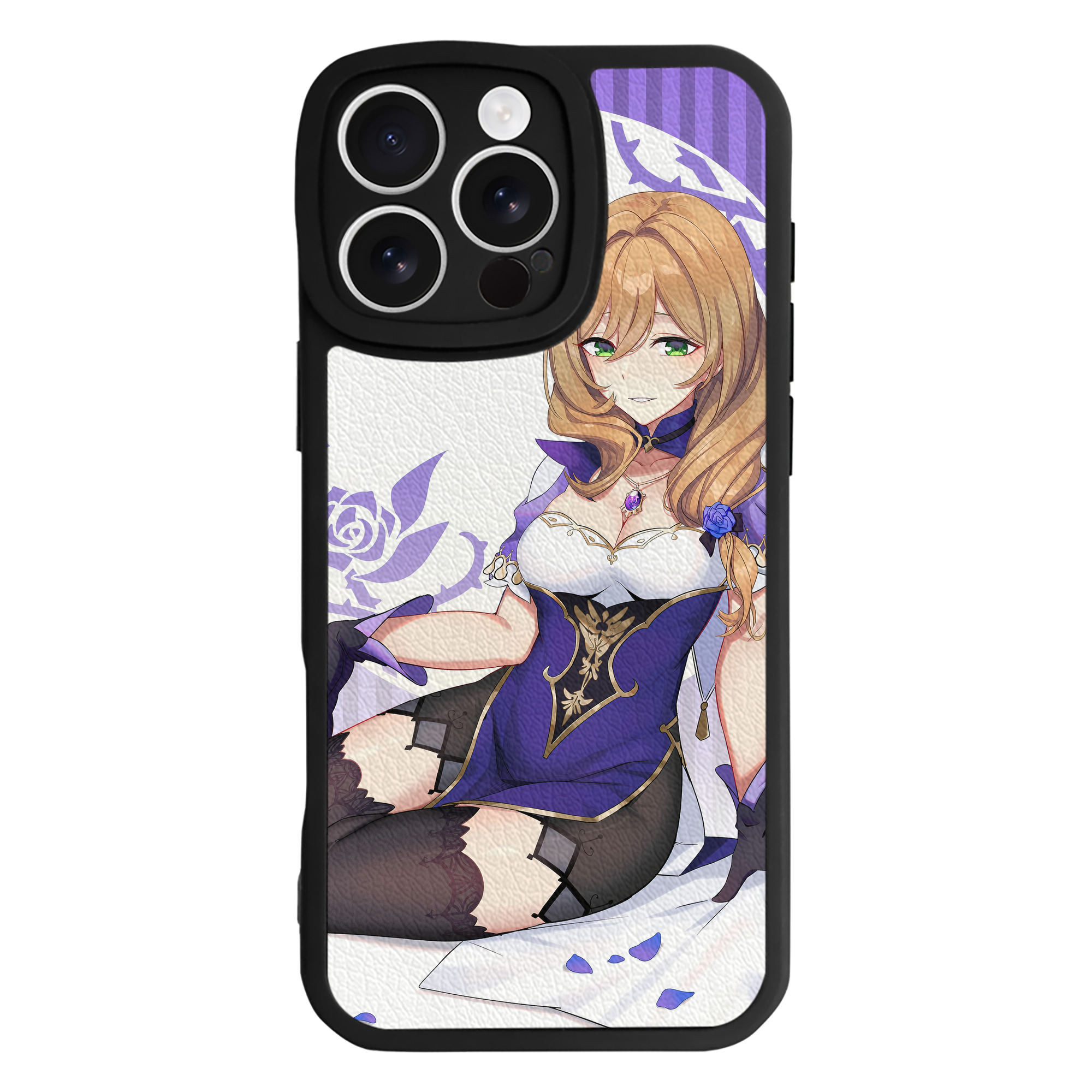 げんし神 genshin 【iPhone 16シリーズ対応】シリコンスマホケース（レザー調） 材質：シリコン